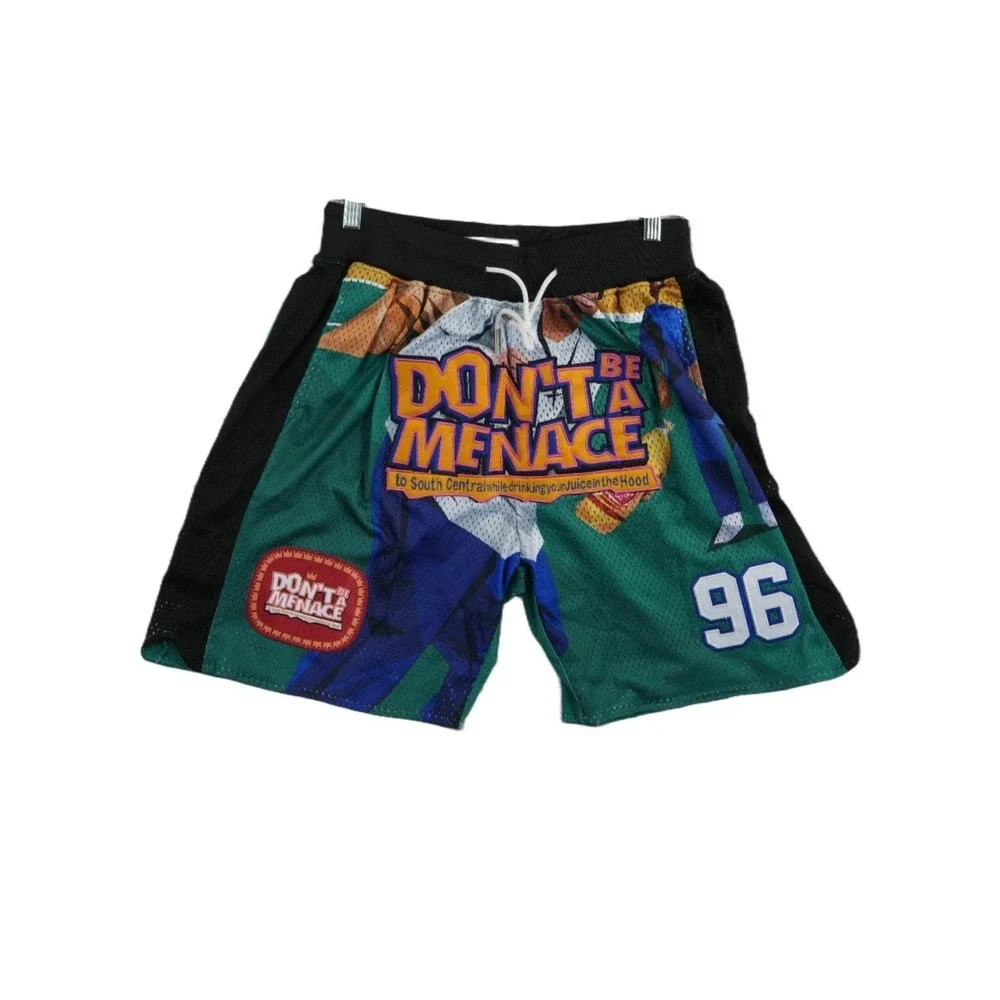 Headgear Classics Shorts Mens Size Medium Green Mesh Don't Be‎ A Menace 1996